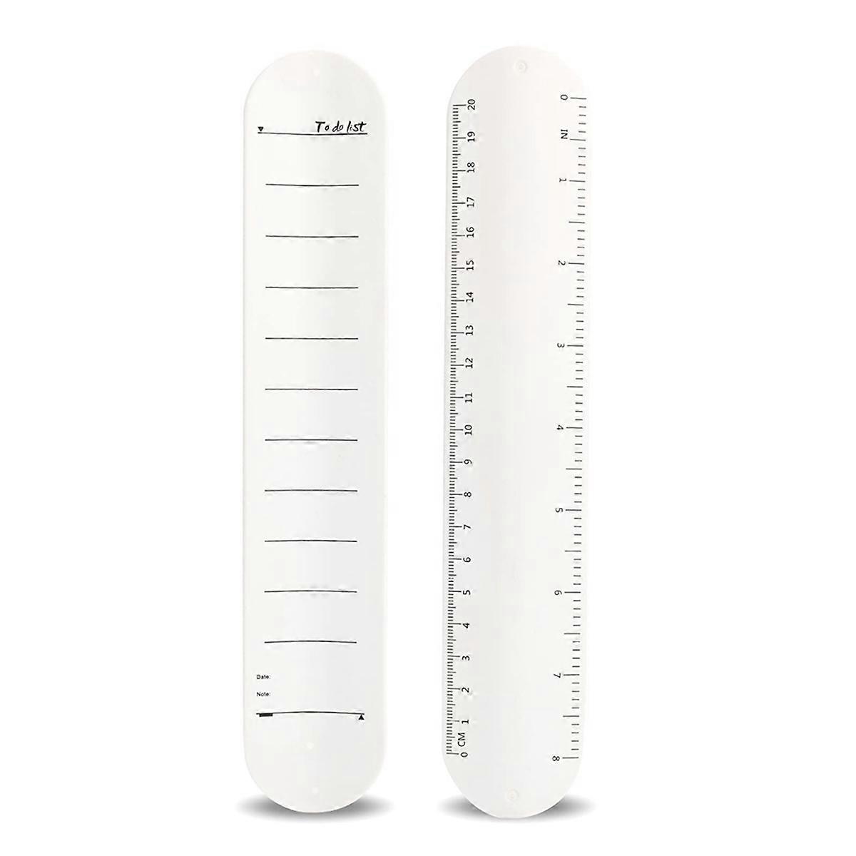 2 Pack Silicone Reminder Bracelet Write On Memo,White