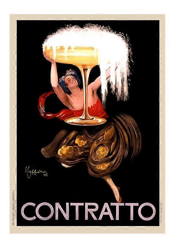 Art print poster Contratto Champagne Italy – large – archive matte – framed – advertising