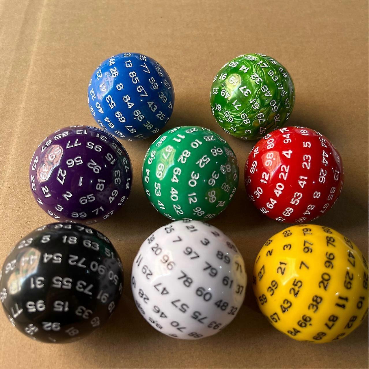 100-Sided Dice Set with Organza Bag for Dungeons & Dragons DND (Green)