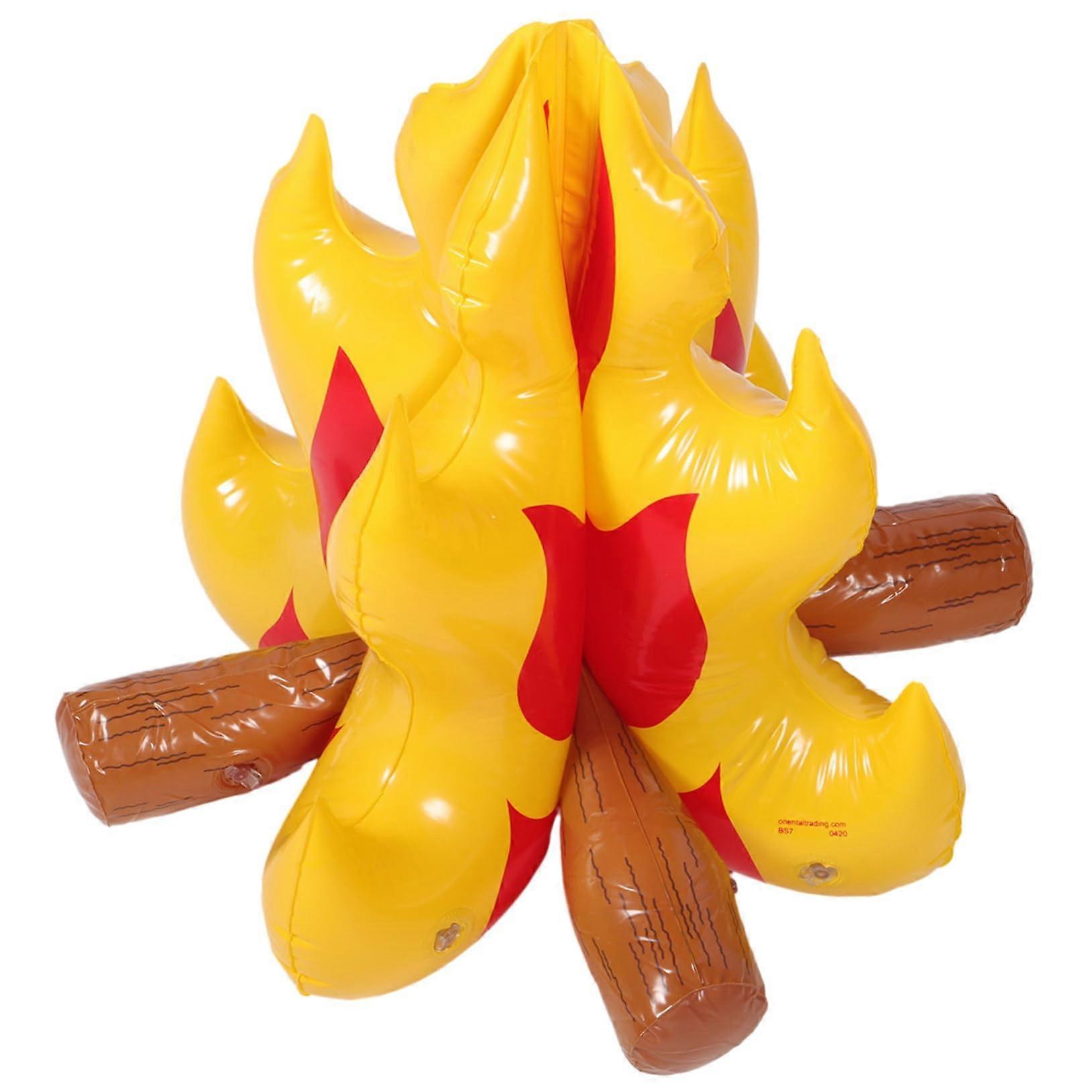 Compact Inflatable Halloween Tiki Torch Fire Station Camping Decoration for Kids - Fire Engine Style Christmas Accessory