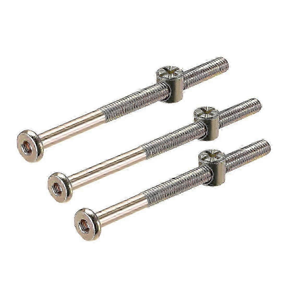 10-20sets Furniture Bolts Nut Set M6x80/90/100/110mm Hex Socket Screw with Barrel Nuts Phillips-Slotted Zinc Plated������ijƷ��