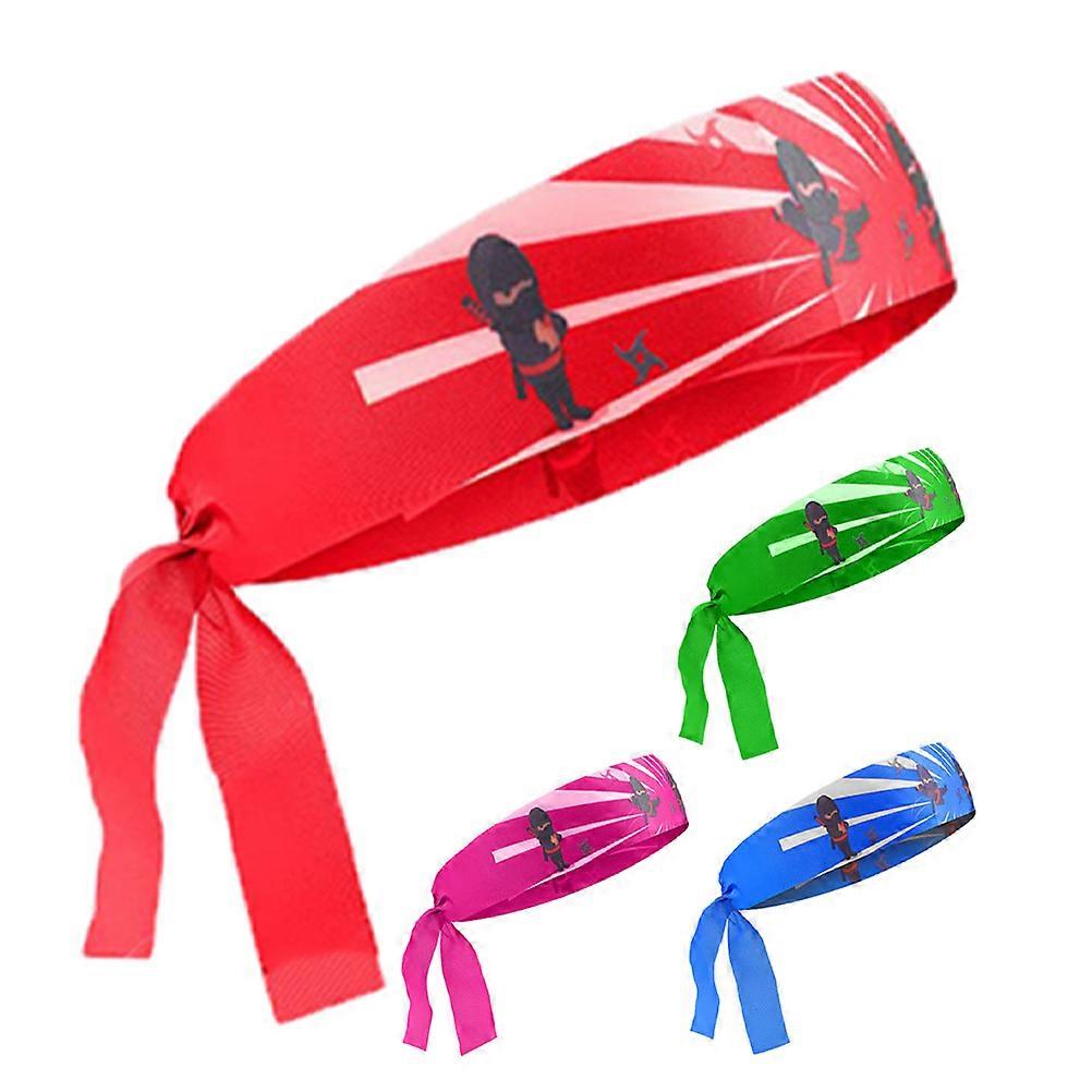 4pcs Japanese Karate Headband for Soft, Breathable, and Comfortable Fit – Stylish Design for Performances, Parties, and Kitchen Use
