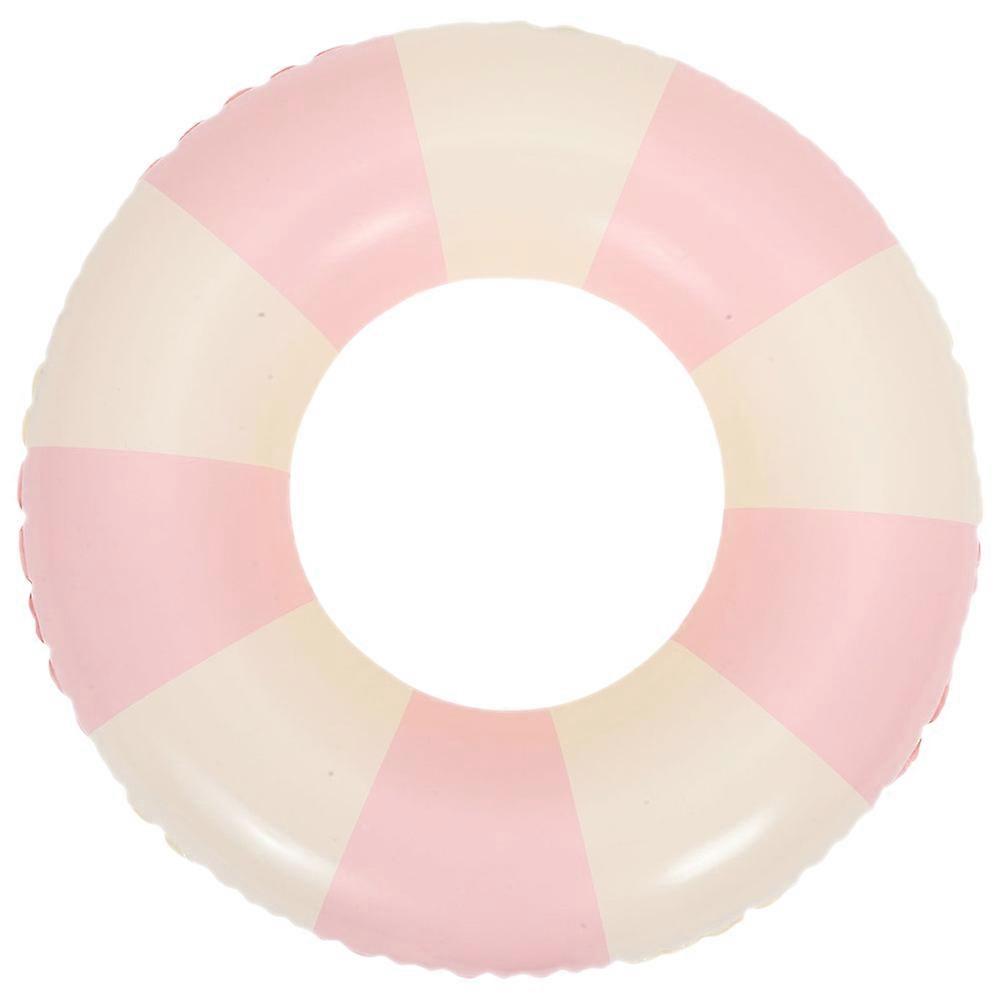 Pool Inflatable Ring Swim Tube Pink Thickened Pvc Quick Inflate Buoyancy Support 1Set