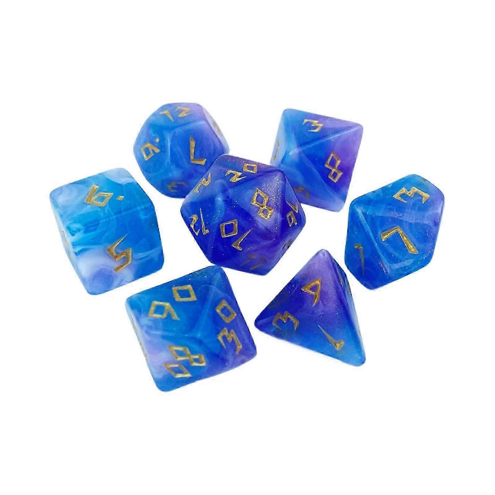 7Pcs Multi-Sided Acrylic Dice Set - Perfect for Role-Playing and Tabletop Games