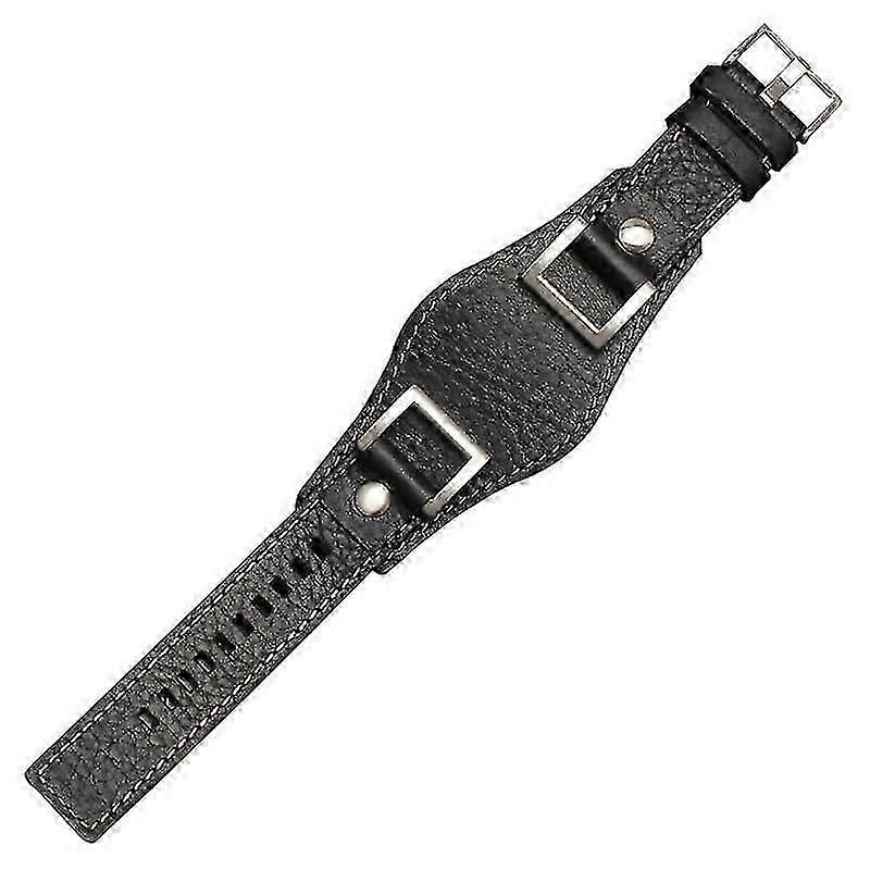 24mm Svart Brun Kohud Läder Klocka Remband För Fossil Jr1157 Klockor
