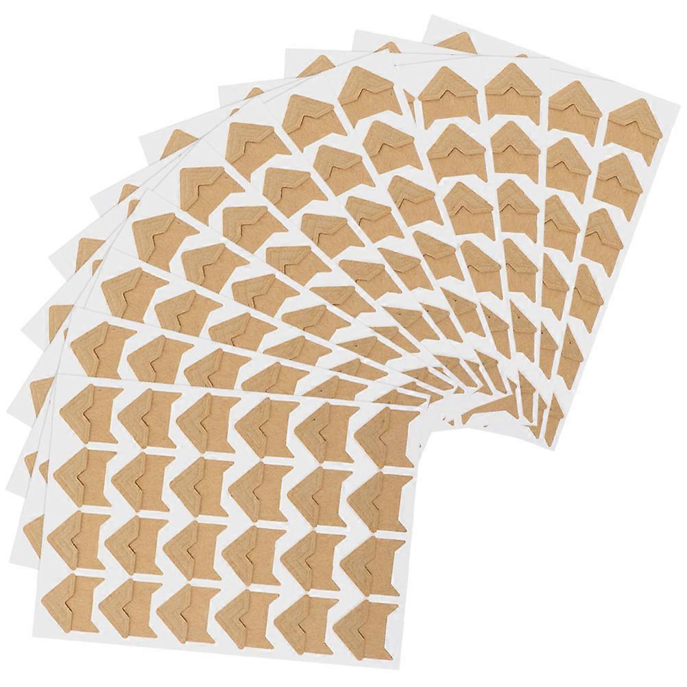 Adhesive Corners For Photographs Diy Projects Family Activities 12 Sheets Khaki 2.10X2.10X0.10CM Square Shape