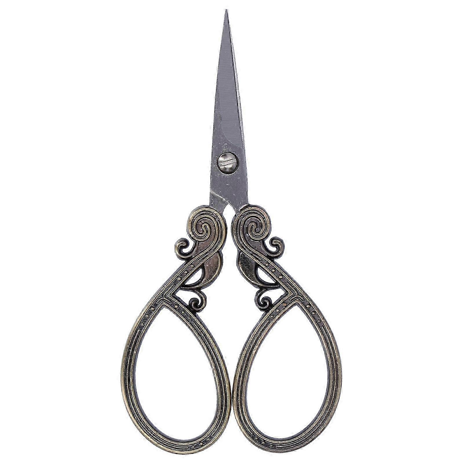 Portable Retro Stainless Steel DIY Sewing Scissors for Crafts and Household Use