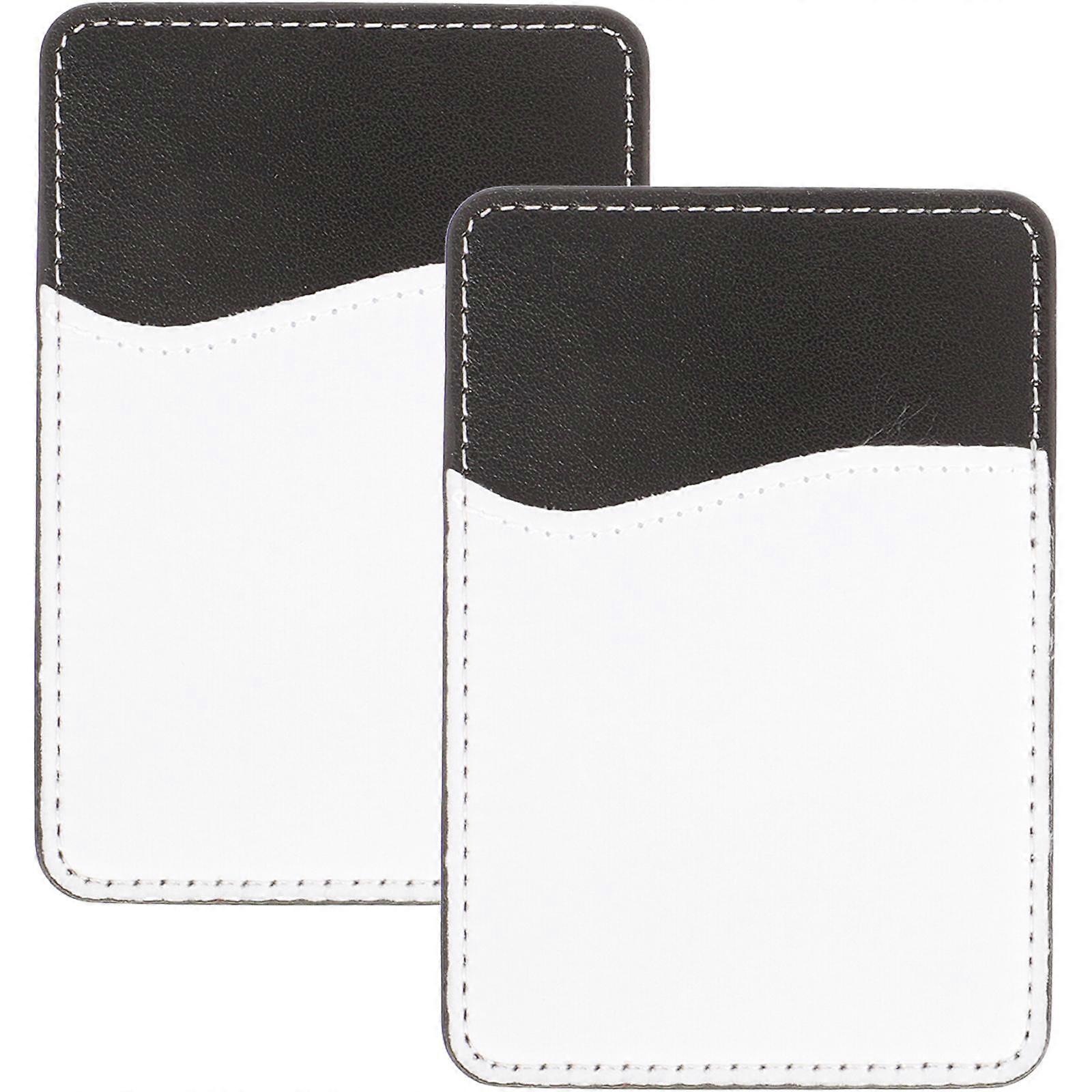 Sticky Phone Wallet Card Holder Soft PU Stretch Pocket with Adhesive Back for Secure Credit Card and Cash Storage