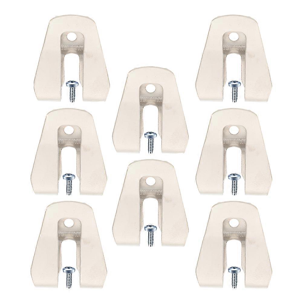 Tool Belt Hooks Stainless Steel Belt Clip Hook For Carrying Tools Daily Use By Handyman Tool Users Silver 4.5x3.3cm 8Pcs