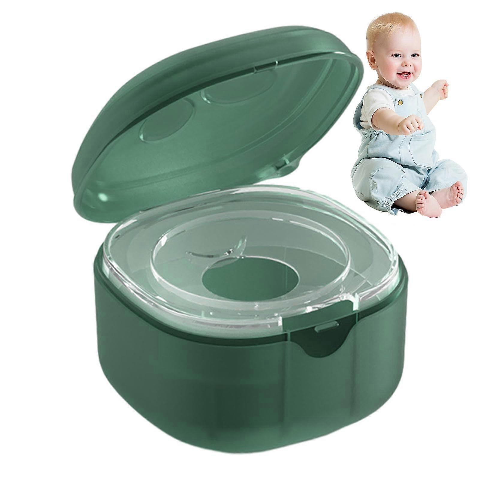 Dummy Container Dummy Container Box, Portable, Easy to Clean, Fashionable Dummy Clips, Dummy Organizer Box for Travel, Green