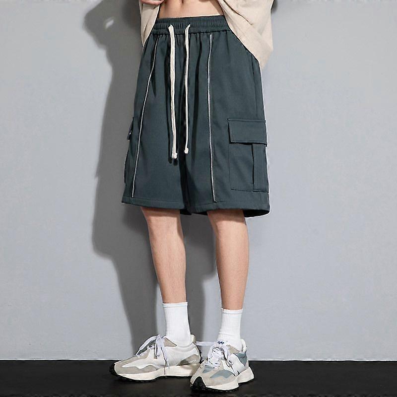 شورت برباط 5 بوصة للرجالي السراويل الكاجوال ، الصيف الكورية العصرية العلامة التجارية فضفاضة كاجوال رياضية 5 بوصة بنطلون للرجال مع شعور رائع