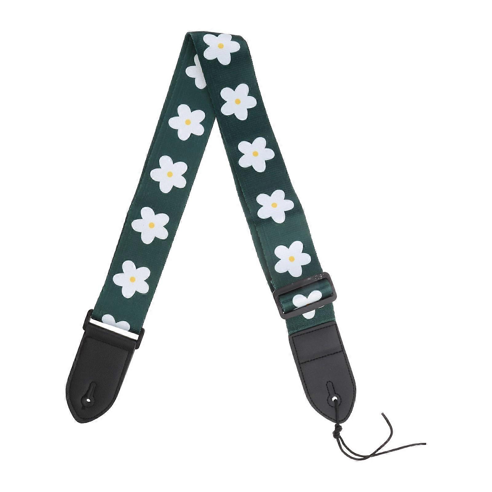 Adjustable Guitar Strap for Electric Guitar and Ukulele, Printed Shoulder Strap, Comfortable Fabric with Design, Fits All Sizes