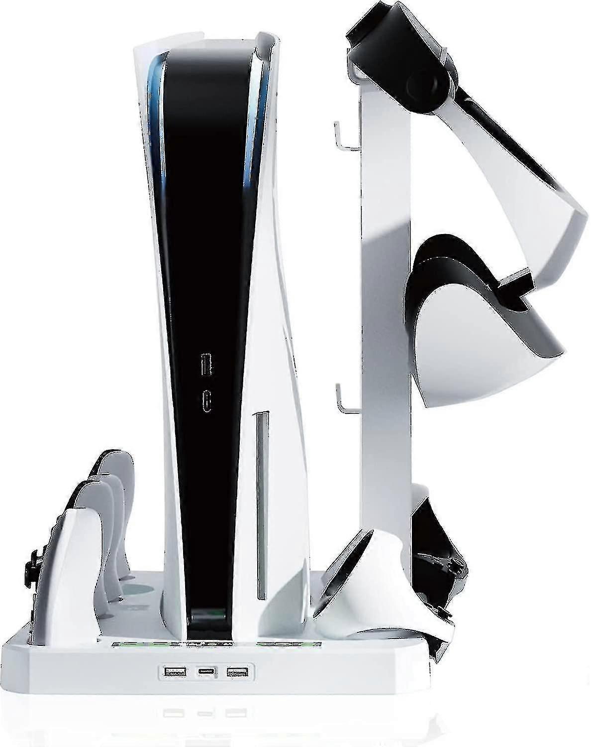 محطة تبريد حامل ملحقات PS5 ، محطة شحن وحدة تحكم Psvr2 ، حامل سماعة نظارات Vr2 ، لقرص PS5 ، إصدارات رقمية-hao
