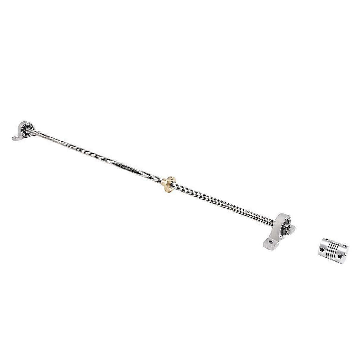 T8 8mm 500mm Lead Screw Rod with Nut Pillow Block Mounted CNC Set For 3D Printer