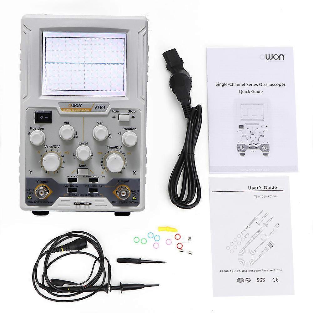 OWON AS101 Handheld Table Virtual Digital Oscilloscope One Channel 100V - 240V 100MS/s