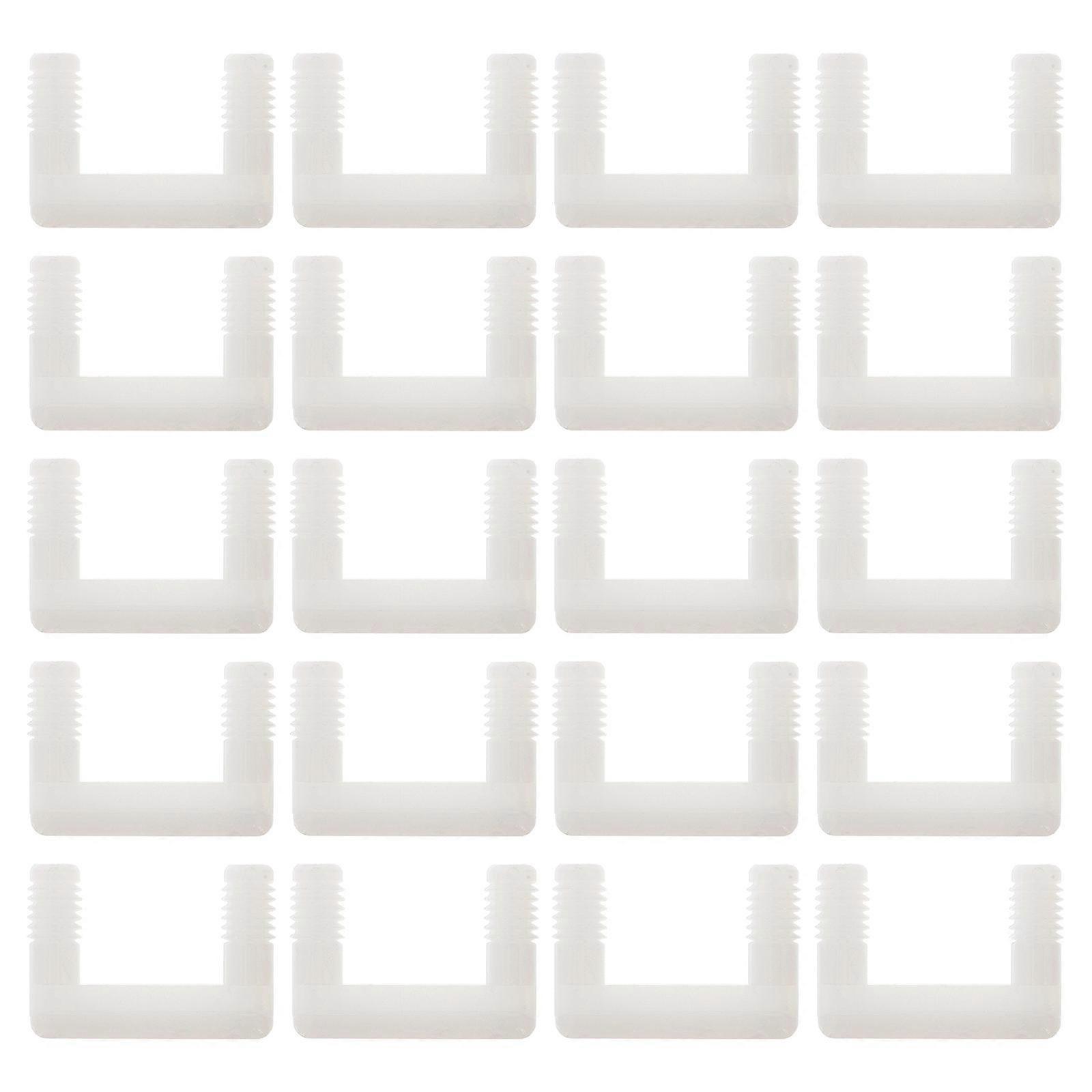 50pcs Invisible U Shaped Furniture Connectors Quick Assembly Brackets Strong Corner Joints for Sofas Cabinets Tables