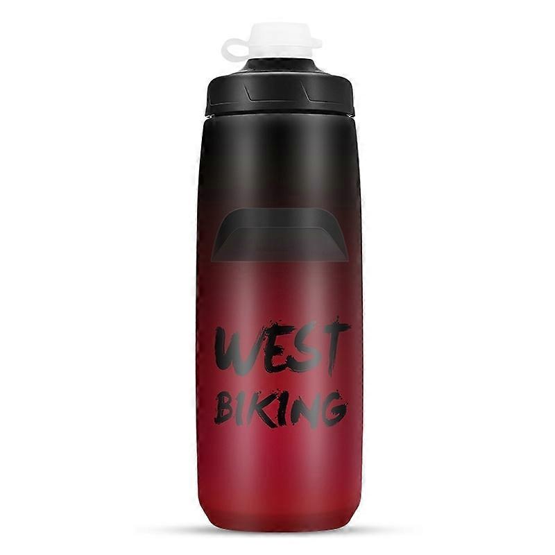 WEST BIKING 750ML Bicycle Water Bottle Black Red Gradient
