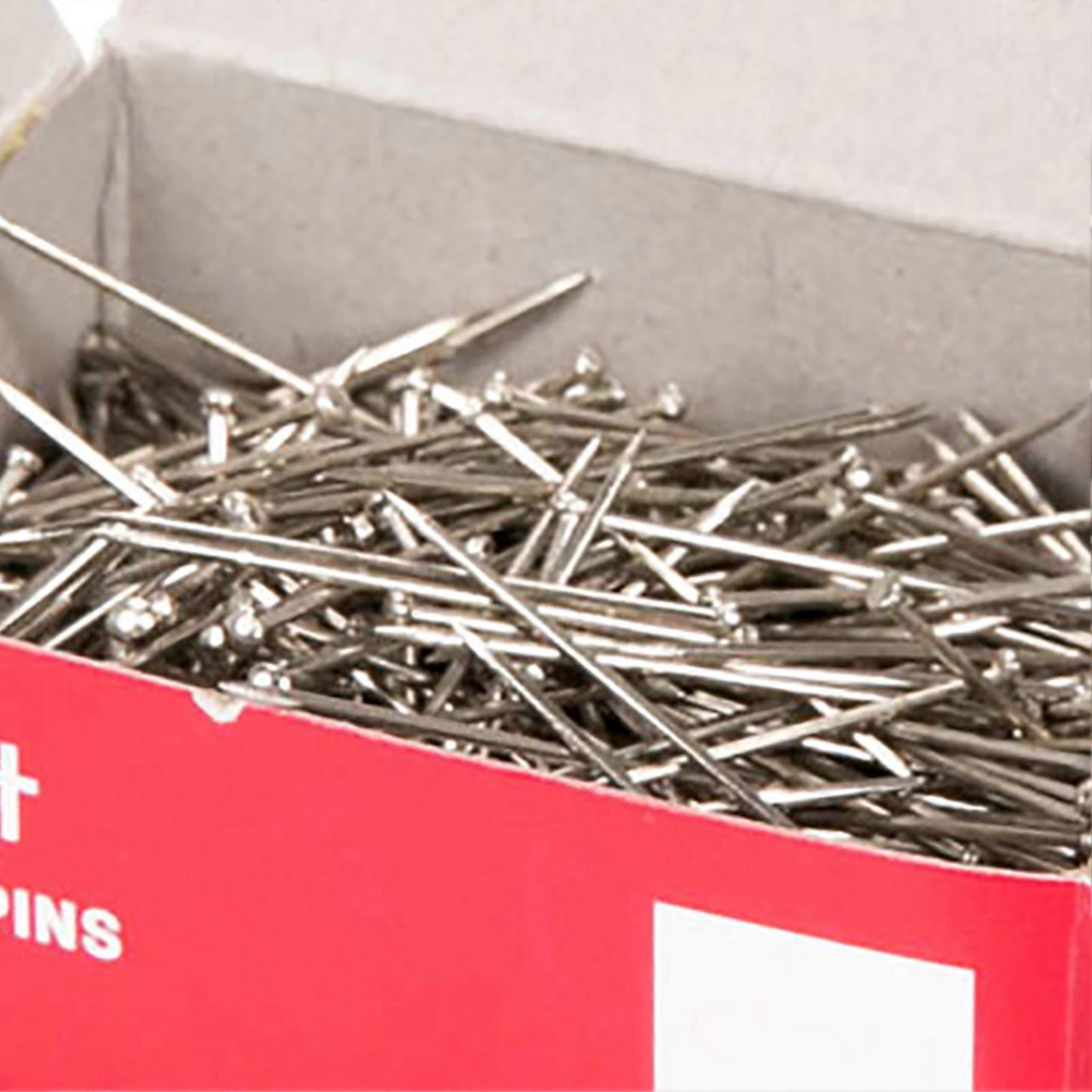500Pcs Fine Straight Pins Strong Metal Durable Portable Multi Purpose Flat Head Pins for Craft Office Family