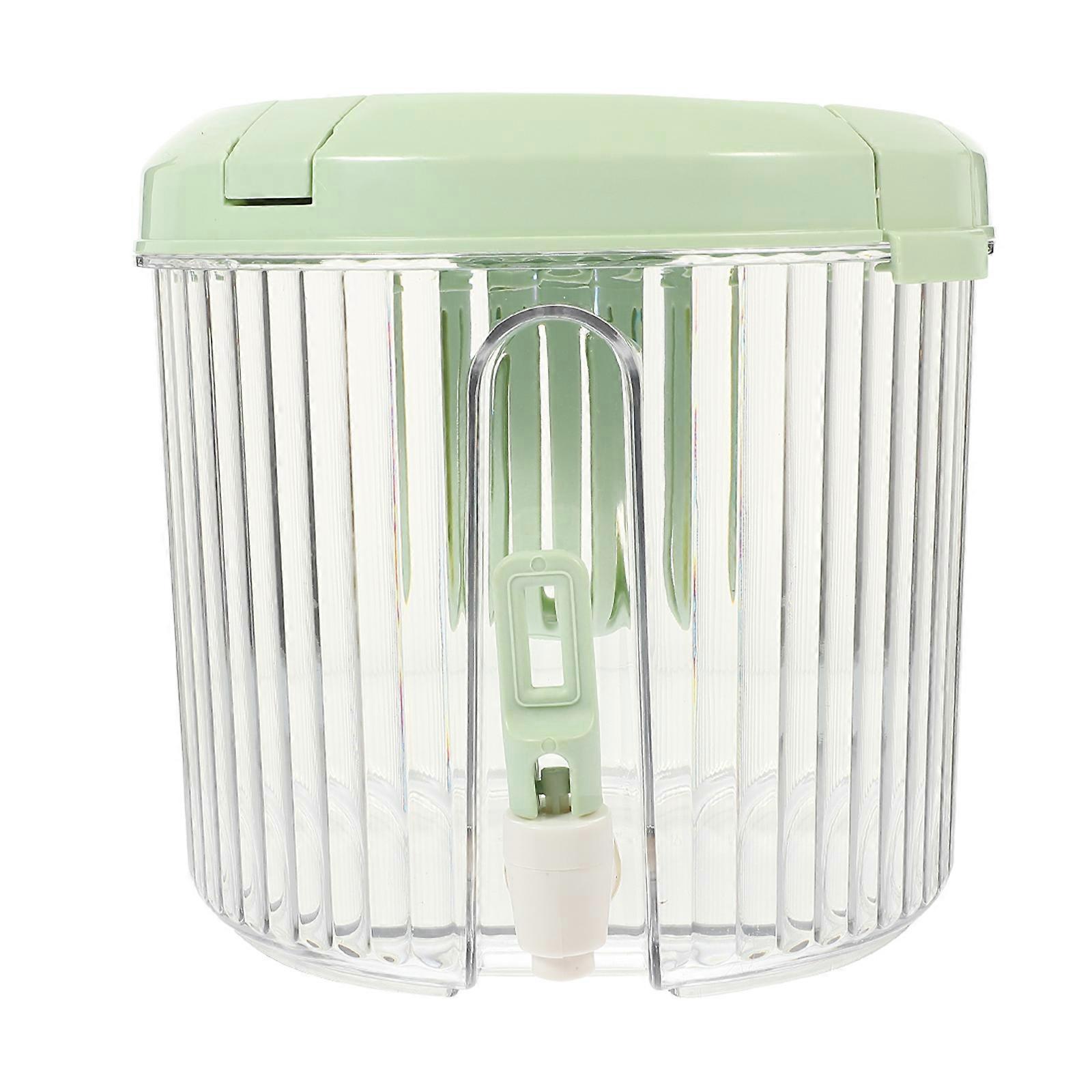 Refrigerator Water Cooling Pot Cold Kettle With Anti-Blockage Faucet For Home Use 20.5X20.5X19 Cm 4L PP Material 1 Pcs