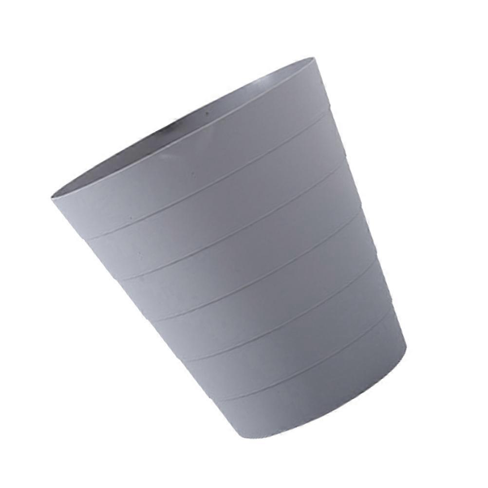 1pc Plastic Trash Can without Lid Open Trash Basket Holder for Home Room Dining Room (Grey)