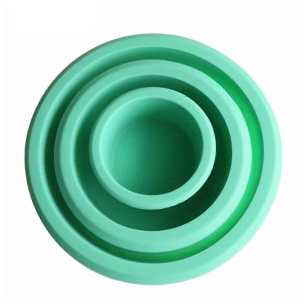 Green Silicone Cake Mold for Baking Nonstick Easy to Clean Round Shape 3 LayersCake Making Tool
