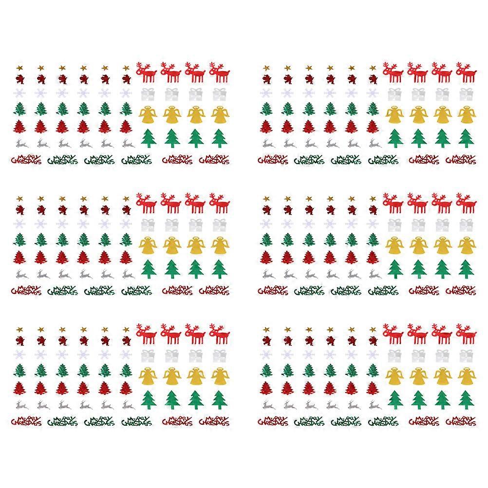 Snowflake Confetti Plastic Table Decoration For Christmas Party Assorted Color 1x1CM 6Packs