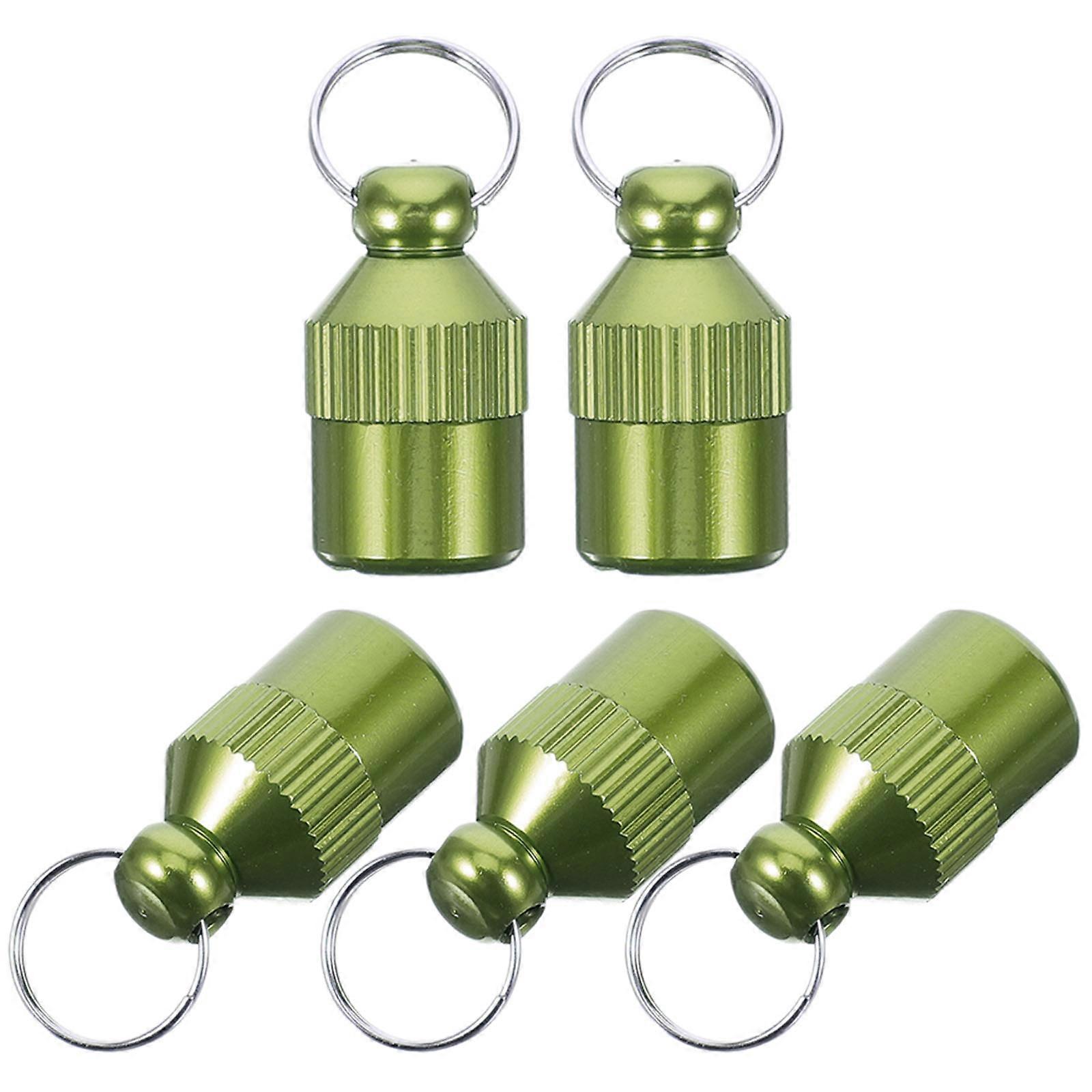 Durable Aluminium Alloy Pet Name Tag for Dog Cat in Green Color 5 Pieces