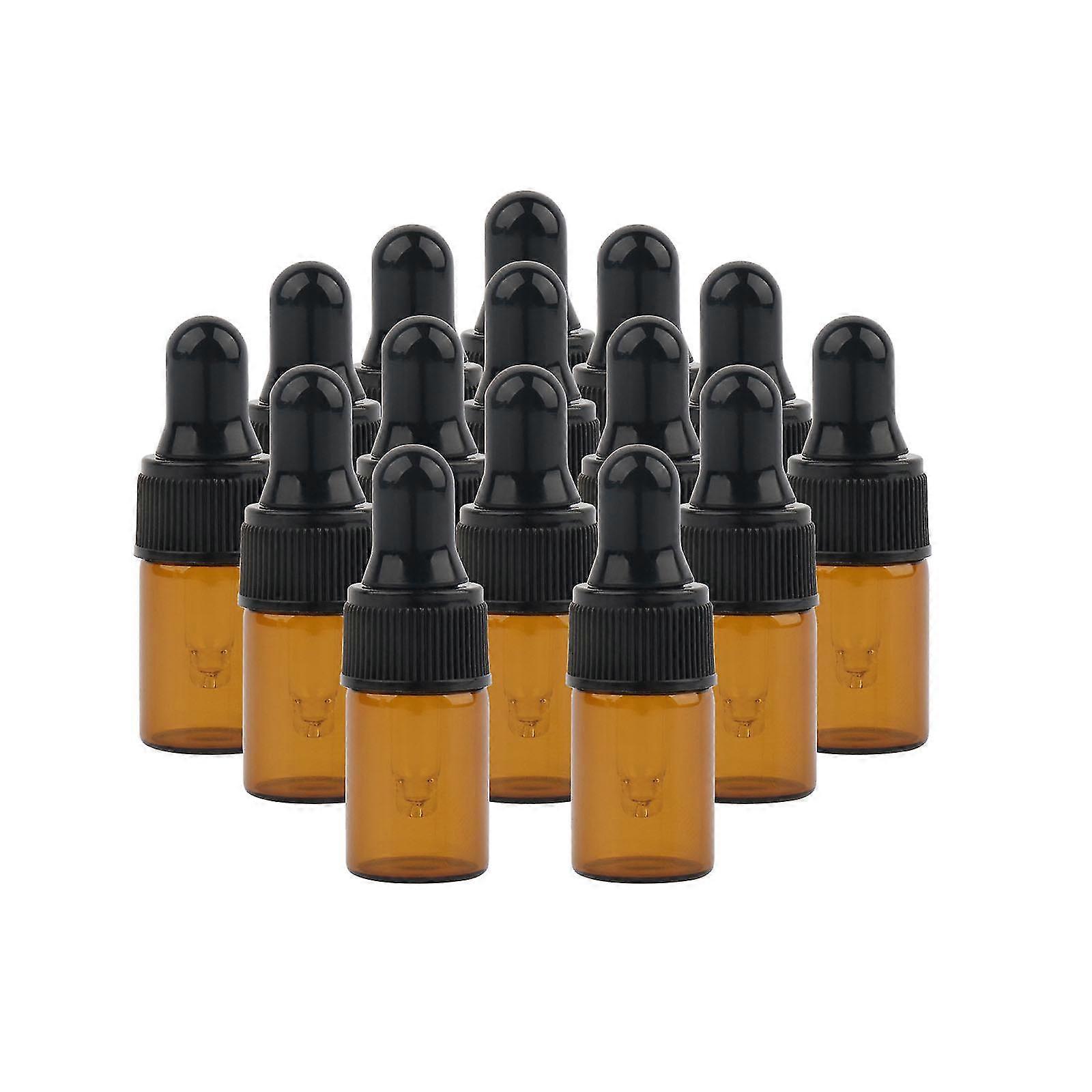 2025 15-Pack Glass Dropper Bottles Mini 1ml 2ml Essential Oils Dropping Bottle