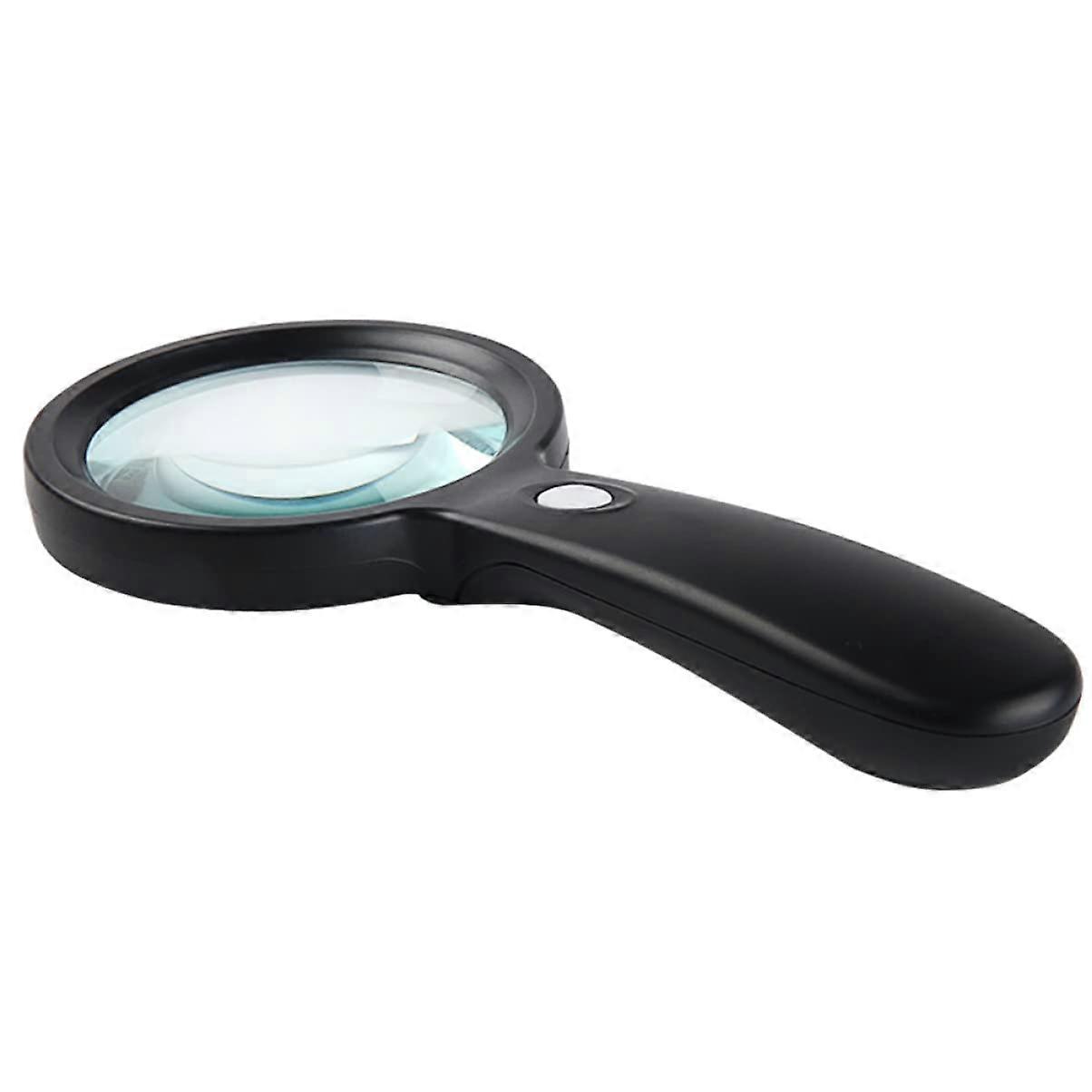 Handheld Magnifying Glass with Multiple Magnifications and Adjustable Lights for Seniors, Reading, Jewelry , and Hobby Work, Black