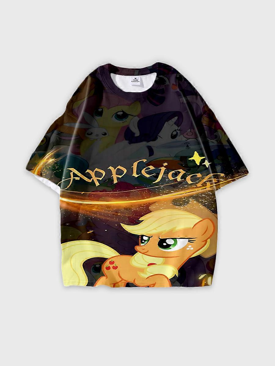 T-shirt short sleeve round neck summer casual loose D708