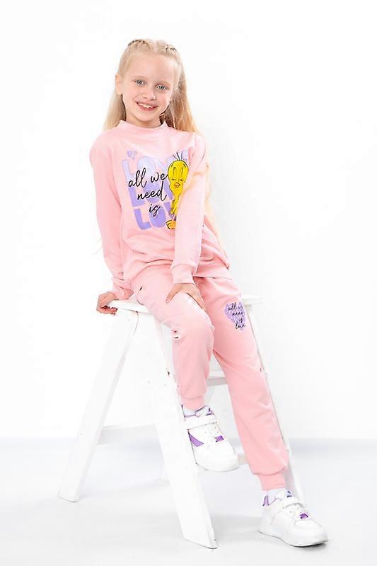 Tyttöjen collegepaita- ja housusetti – mukava ja kestävä, puolikausi, HC 6063-023-33-5