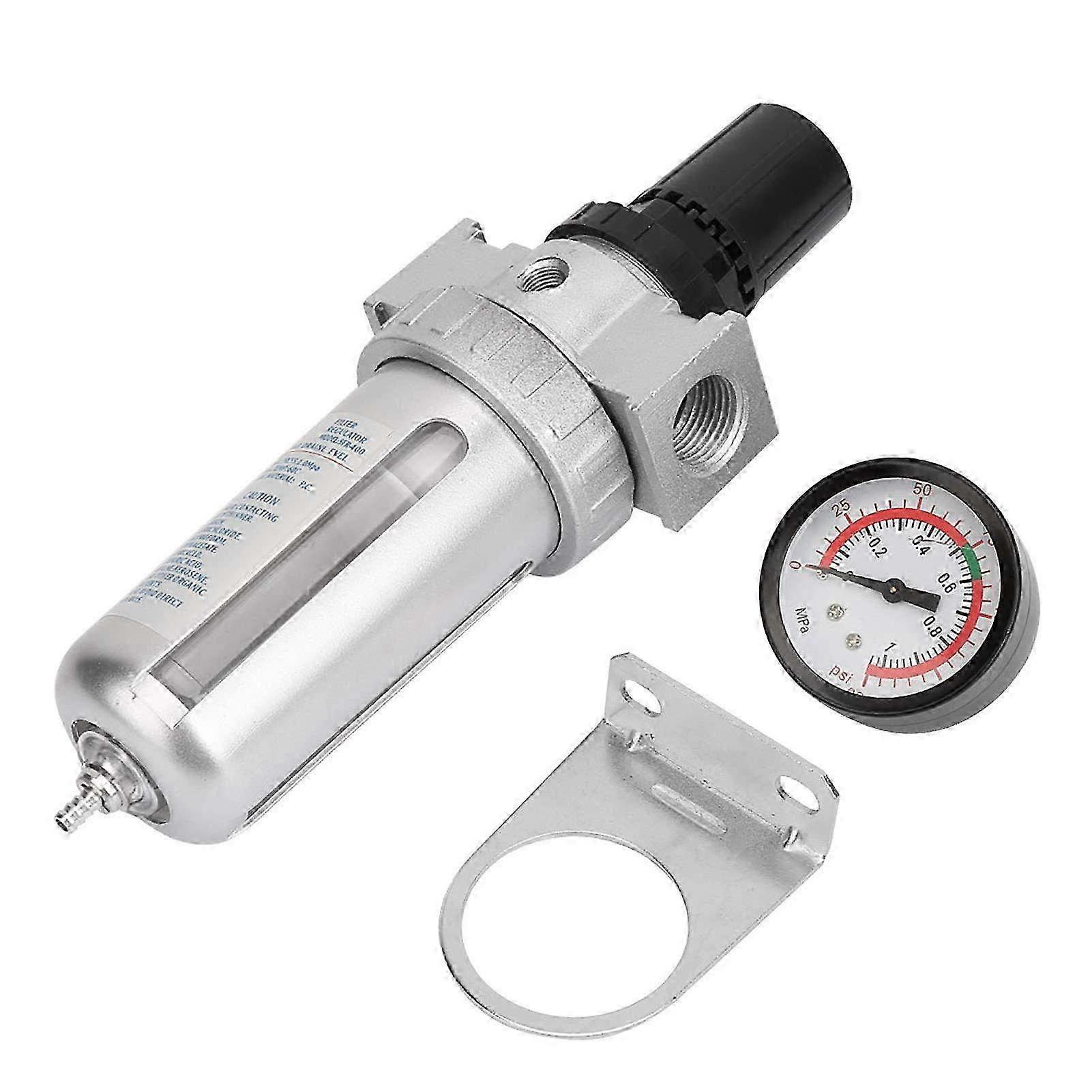 1/2 Inch BSP Air Compressor Water Trap Filter with Regulator and Mounting Connection for Maintenance