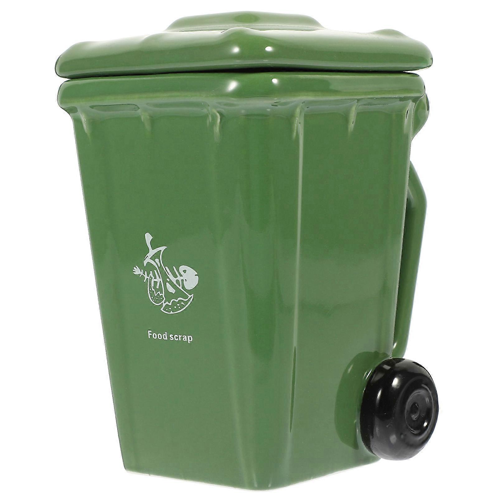 Funny Creative Mug Trash Bin Cup For Daily Use Green 1Pcs