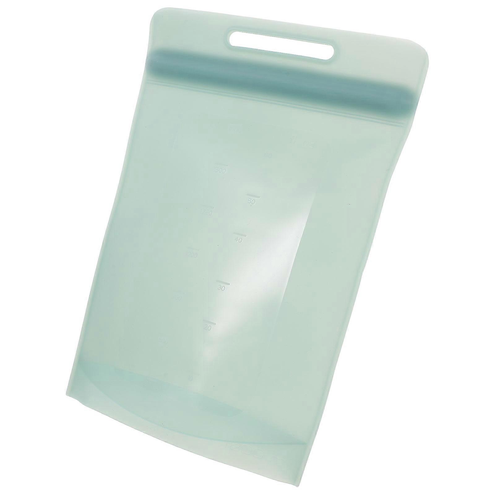 Silicone Food Storage Bags for Fridge and Freezer Use Green Color Safe and 7x9 inches