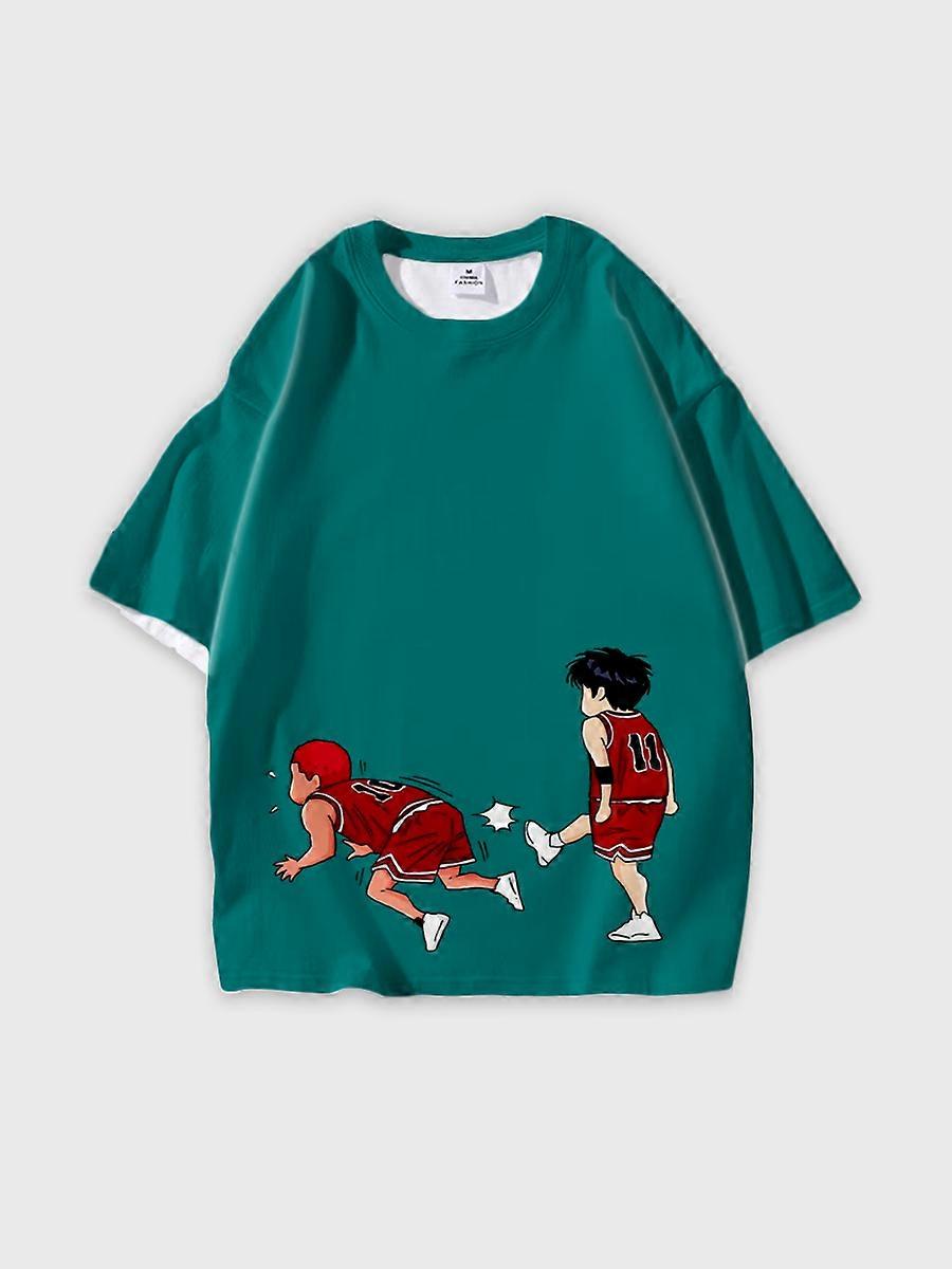 T-shirt round neck Role Pattern loose short sleeve P3385