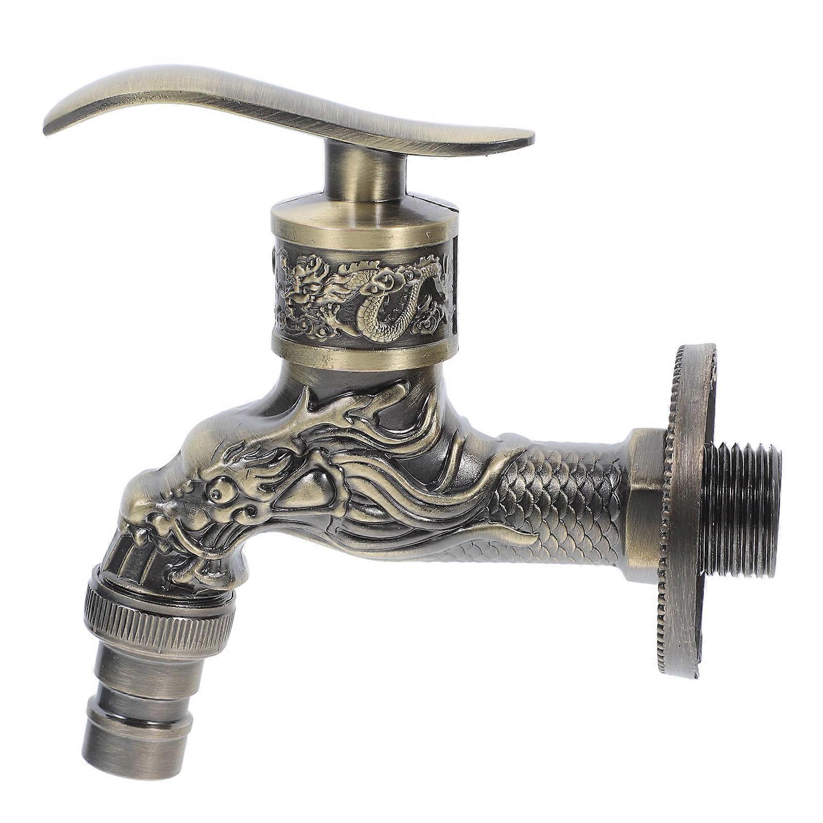 Bathroom Sink Faucets Wall Mounted Dark Brown Color Square Shape Easy To Use 1Pack