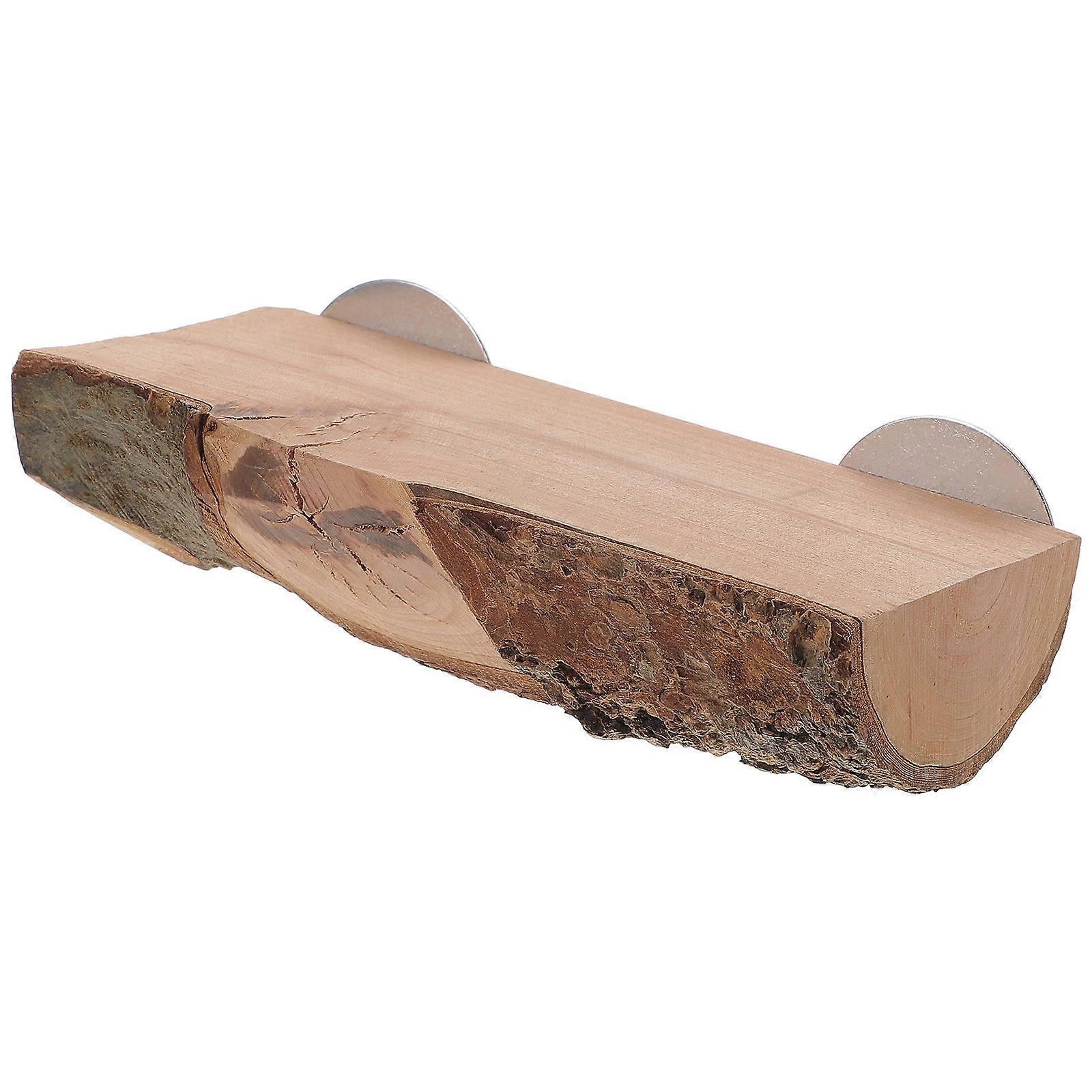 Wood Small Pet Platform for Guinea Pigs and Hamsters Light Brown Durable Smooth Surface 7.8x3.9 Inches