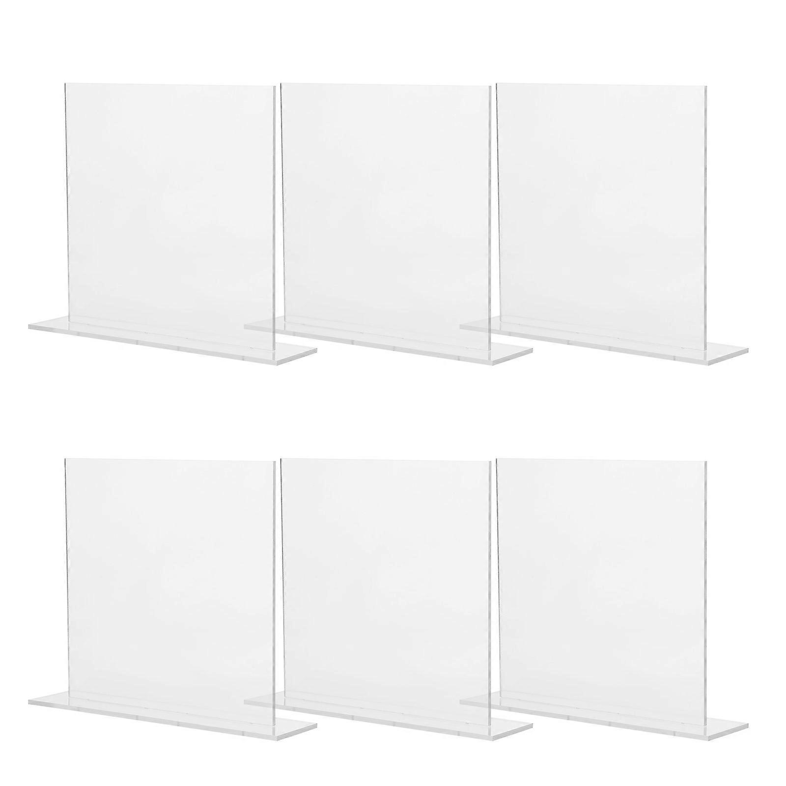 Clear Acrylic Blank Table Signs for Wedding Reception with Fine Workmanship and Square Shape Design 6pcs