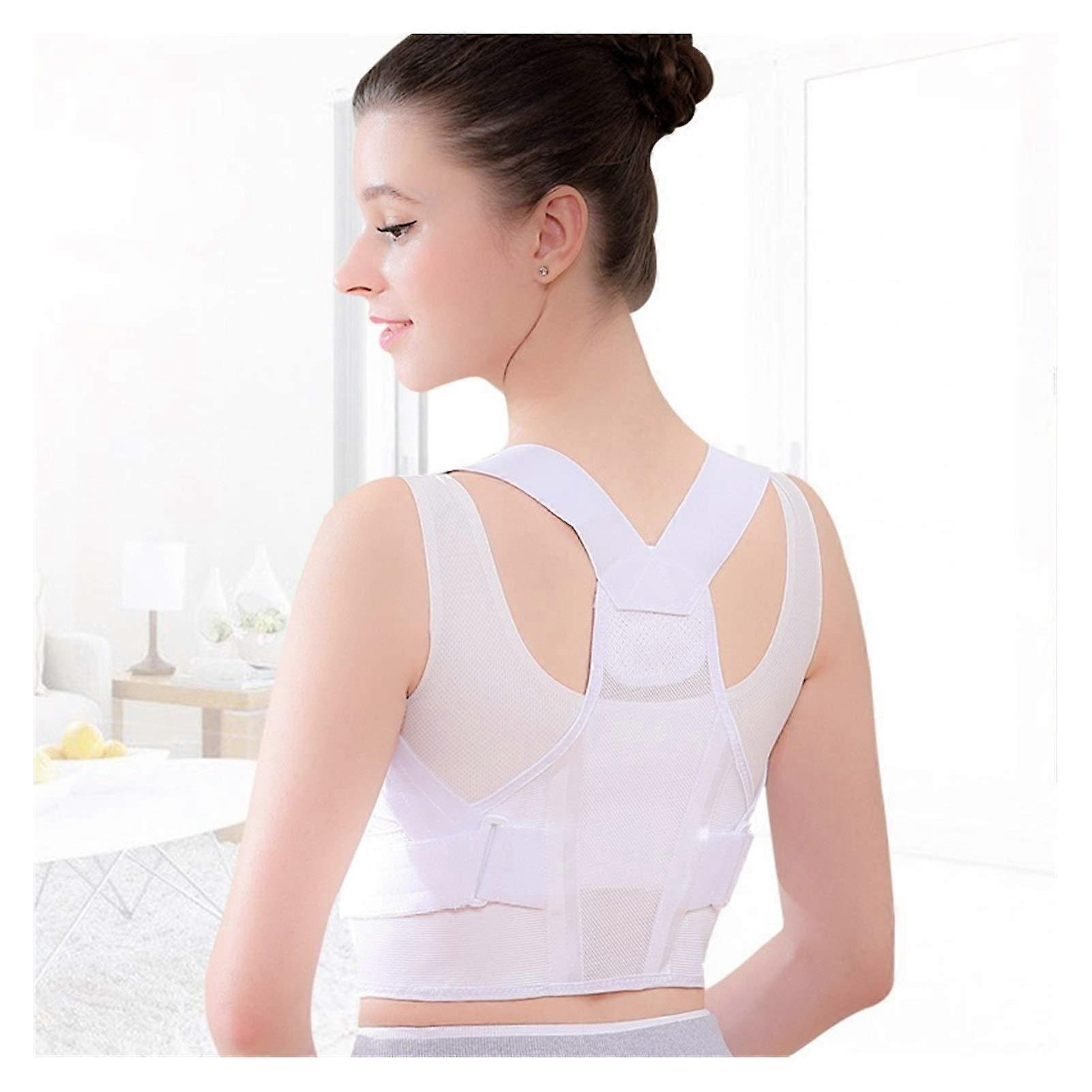 Adjustable Sitting Posture Correction Belt For Back Pain, Posture Support, White, Medium, Unisex