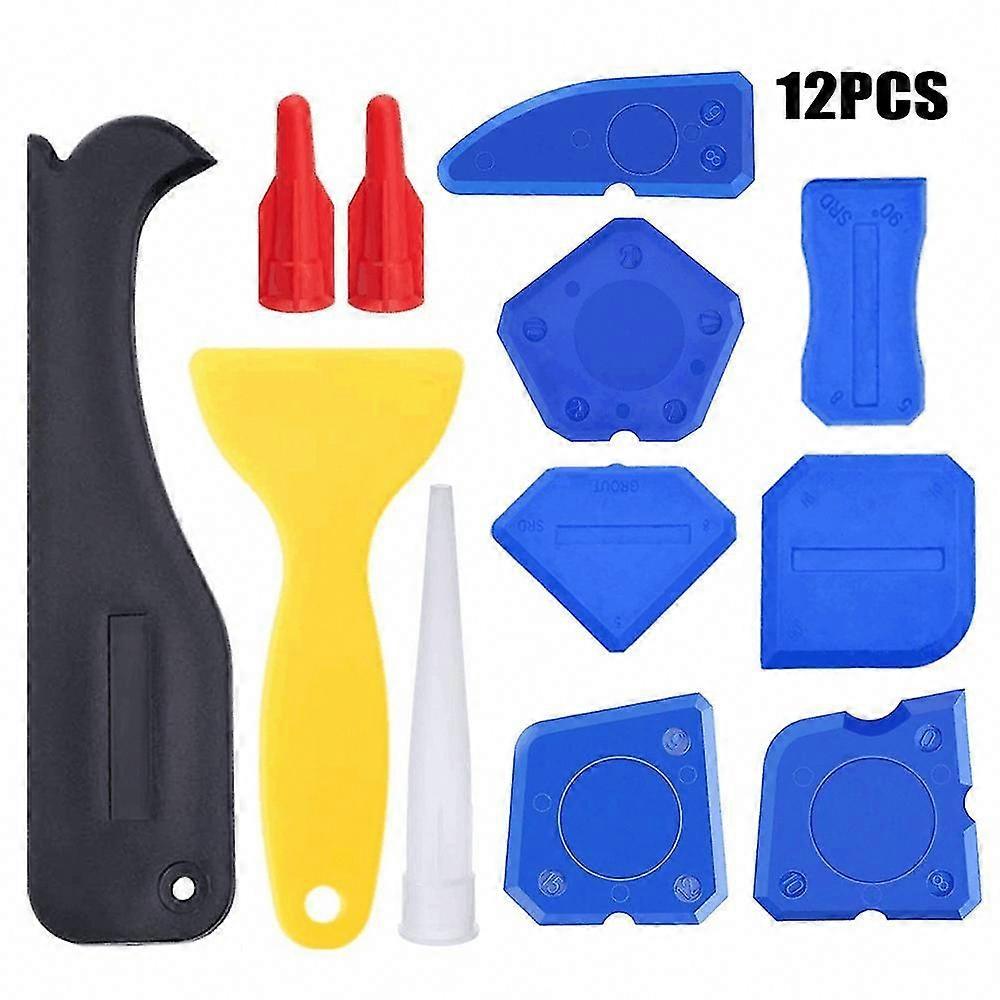 12pcs Silicone Caulking Tools Set for Smooth Sealant Finishing & Joint Profiling