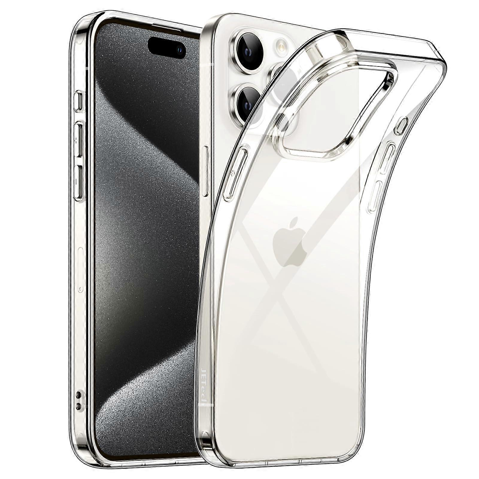 Case for iPhone 15 Pro 6.1 Inch - Soft TPU Transparent Case, Protective, Shock Absorption, Wireless Charging Compatible