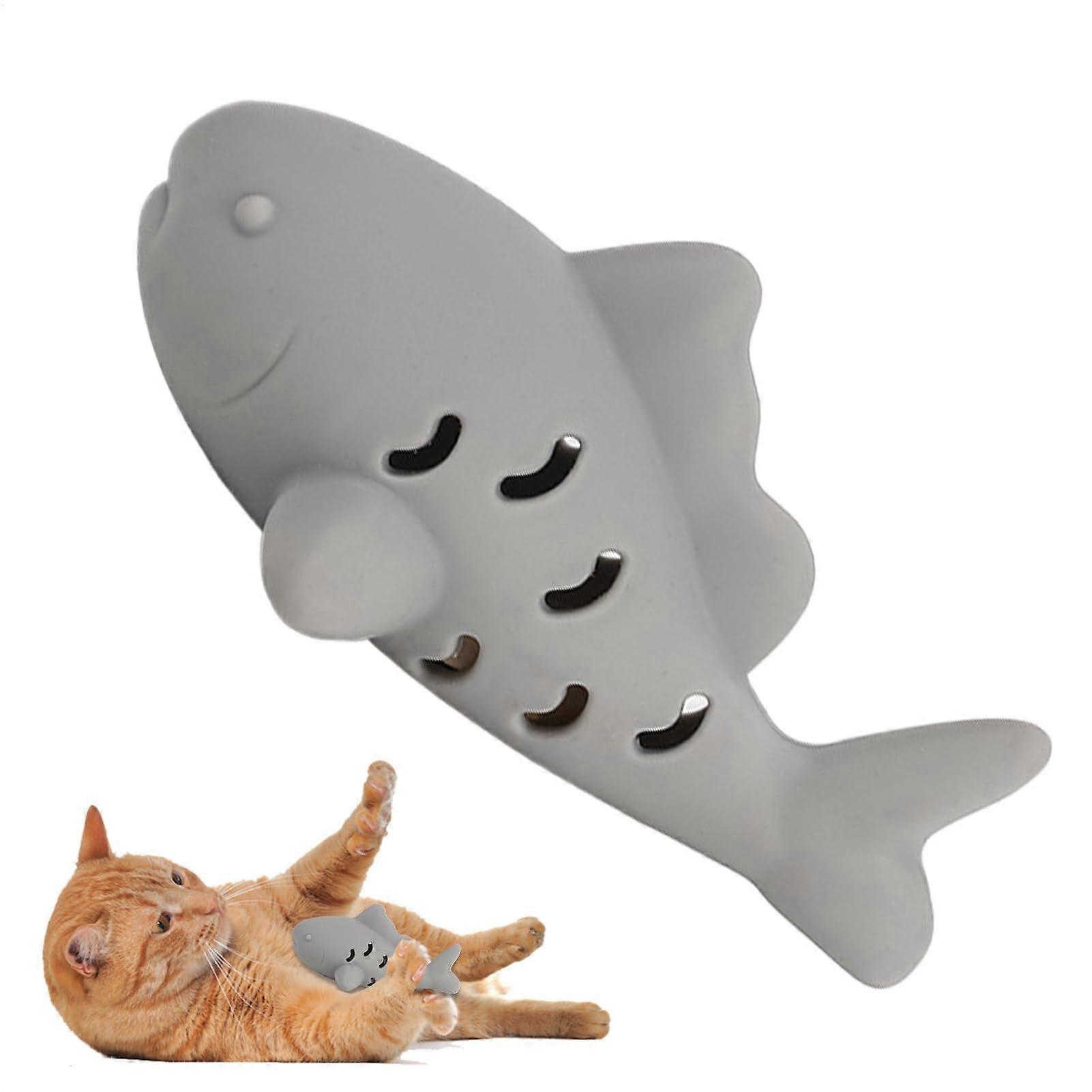 Dispenser, Cat Toy, Chew Training Feeder, Interactive  Dispenser for Teeth Cleaning, Foraging Game for Boredom for Domestic Cats gray
