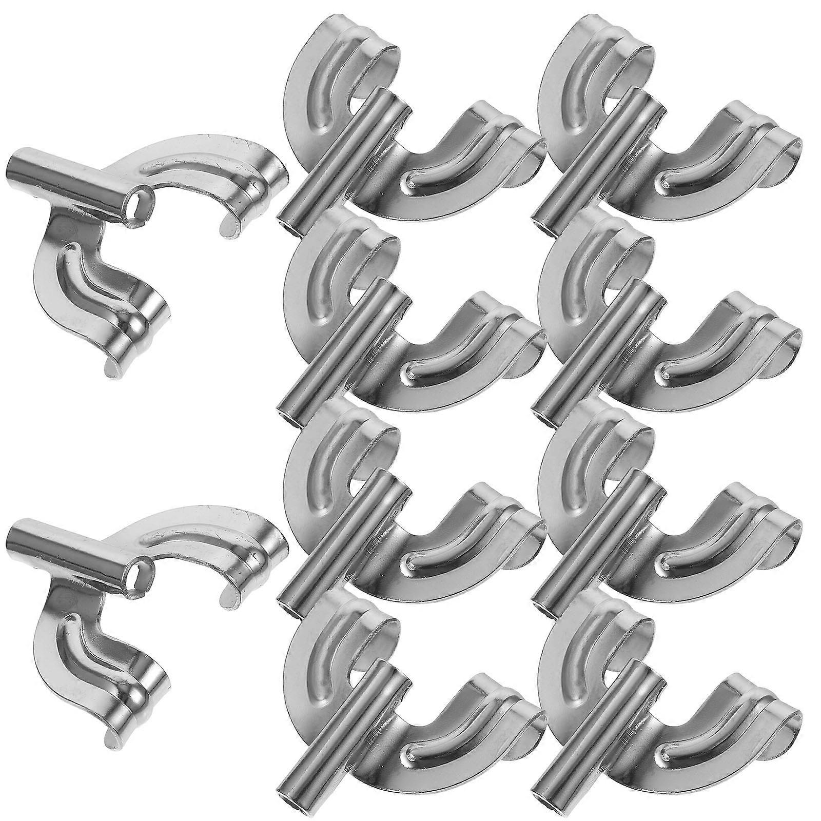 Percussion Claw Hook 10Pcs For Bass Drum Drummers 5.5X2Cm Silver Hook Replacement Part