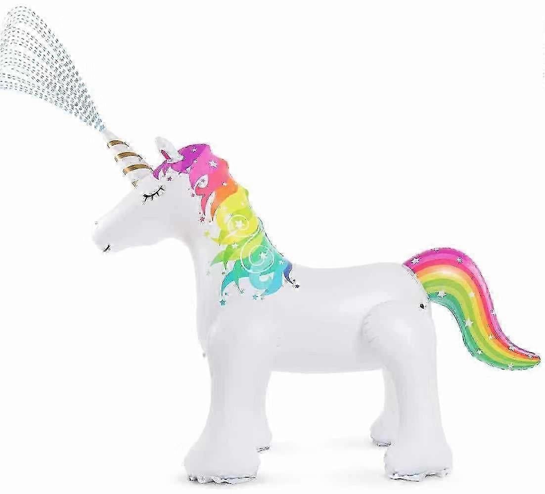 AURA Inflatable Unicorn Sprinkler, Outdoor Lawn Water Play Toy for