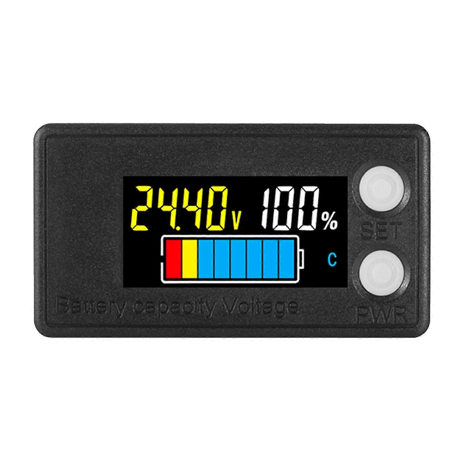 Battery Monitors 12V 24V 36V 48V 60V 72V Digital Display Tester for DC7V-100V Voltage Capacity Measurement