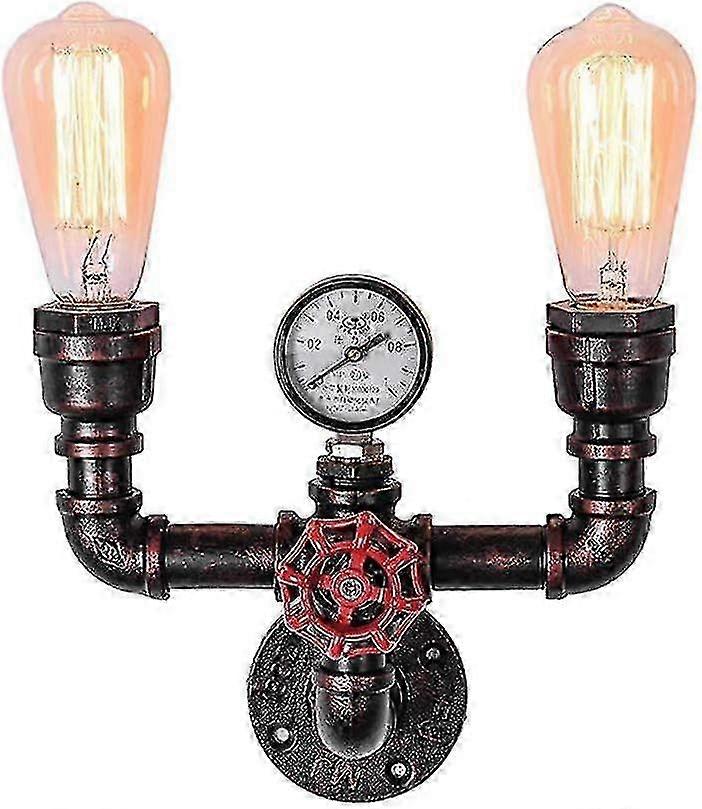 Industrial Retro E27 Wall Lamp with Steel Pipe Design