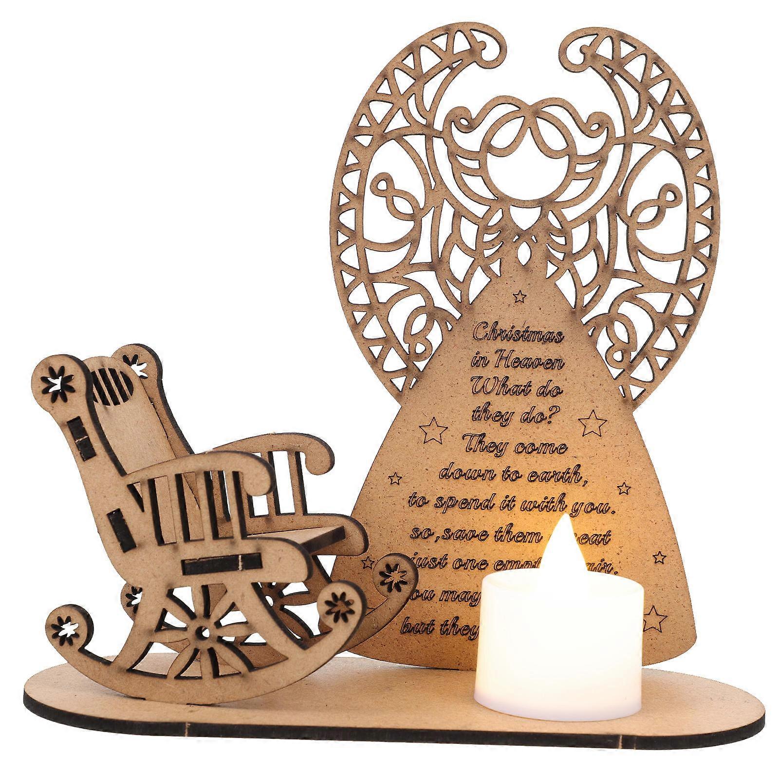 Chic DIY Xmas Wood Decor For Family Friends Gathering Unique Design 1Set