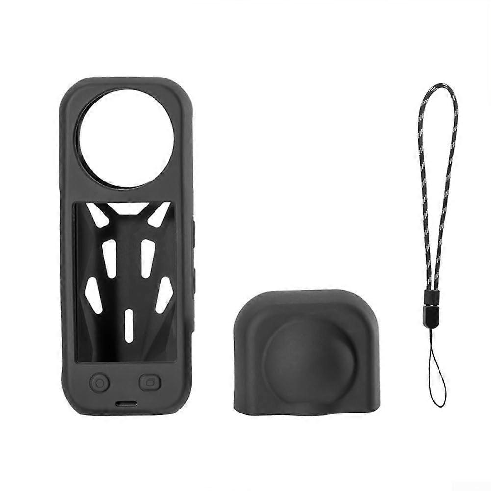 Silicone Protective Case for Insta360 X5, Black, Pressure Resistant, Optimal Performance, Compatible with Insta360 X5