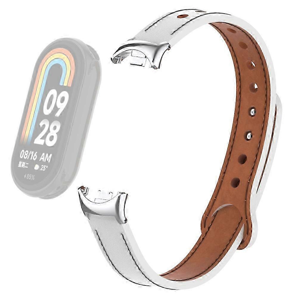 Type B For Xiaomi Smart Band 9 NFC/9/8 NFC/8 Genuineow Leather Watch Band Strap Replacement