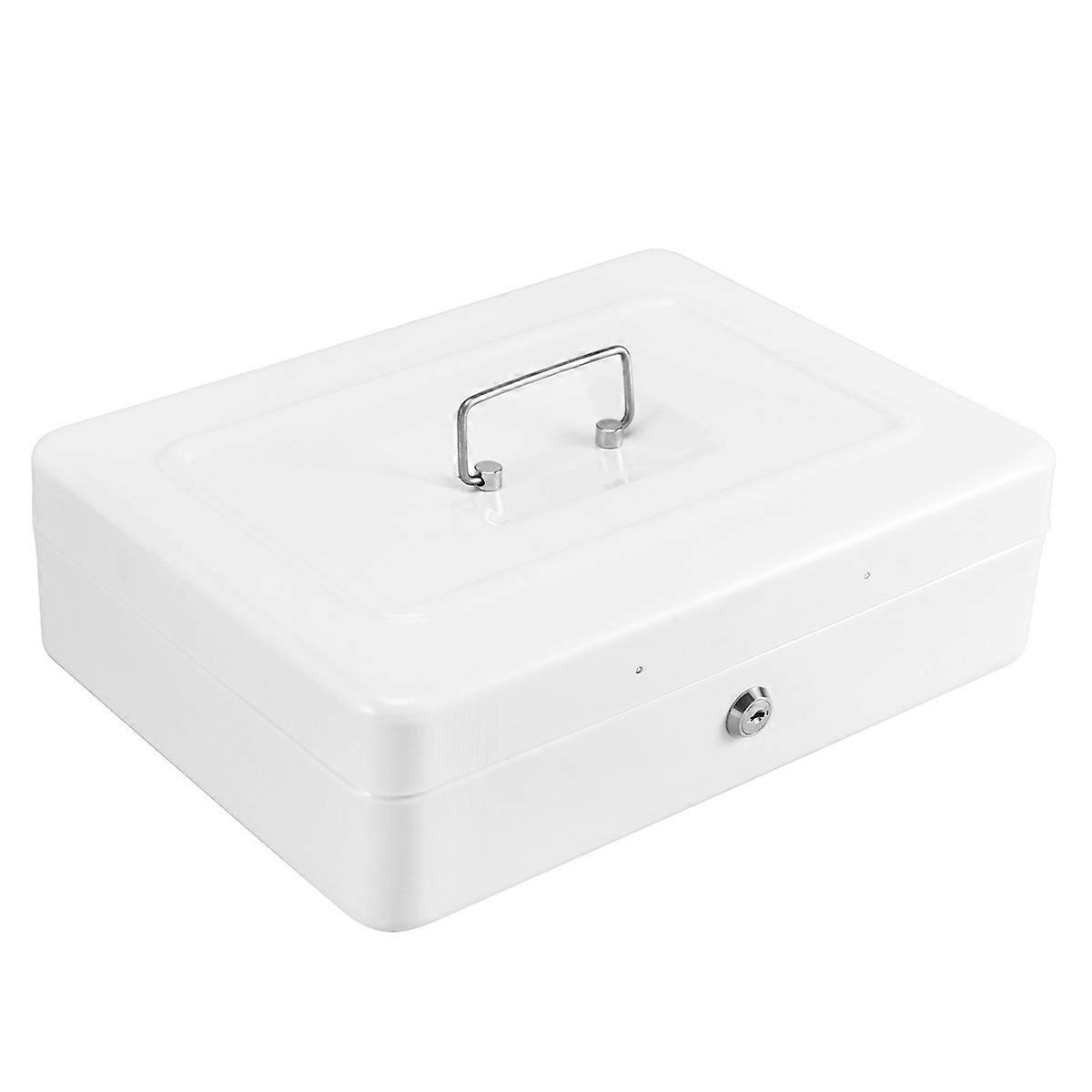 Portable Cash Coin Storage Box Lockable Treasure Organizer For Home With Removable Grids 1Pcs